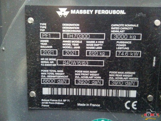 Telehandler Massey Ferguson TH7030 LP - 1