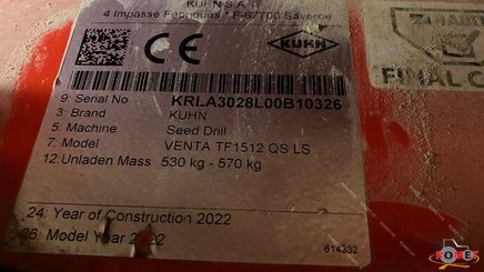 Seed sowing accessories Kuhn TF1512 - 4